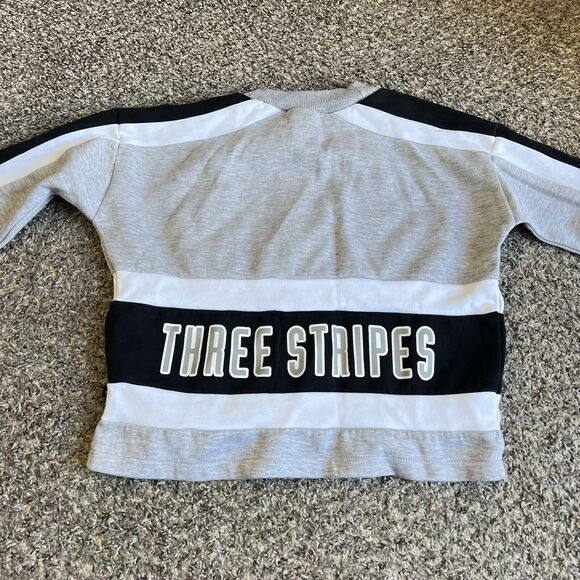 Adidas Originals 80s Moto Cropped Sweatshirt Three Stripes Crewneck S Logo NEW - Picture 7 of 8